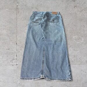 Mens vintage Y2K baggy Levis 505 relaxed fit faded light wash denim size 33x29
